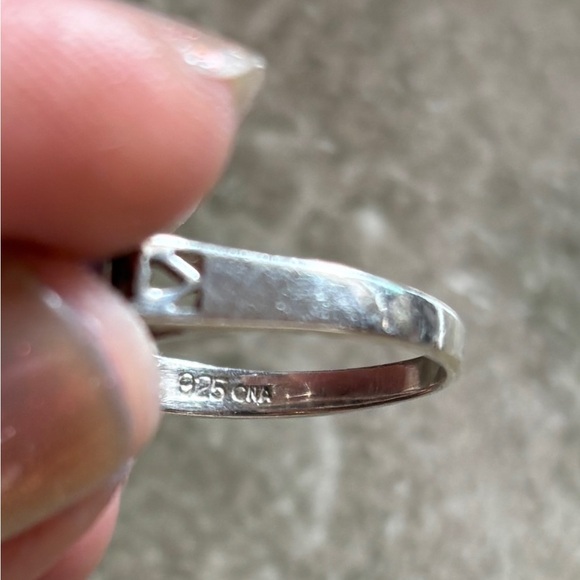 CNA Amethyst Heart Setting Sterling Silver Ring - Picture 4 of 4